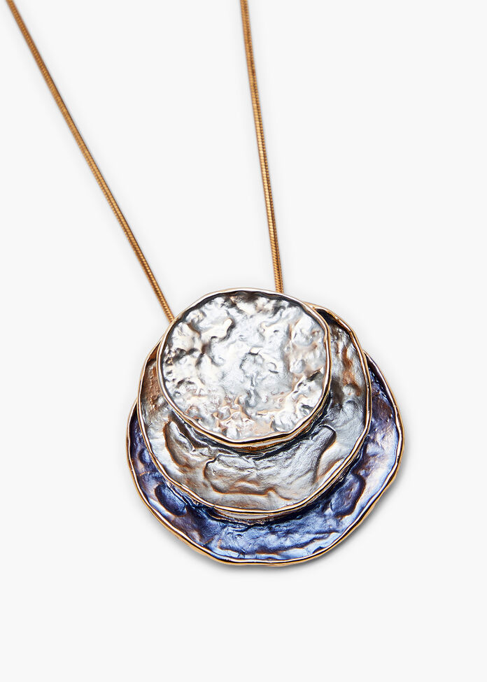 Layered Enamel Necklace, , hi-res