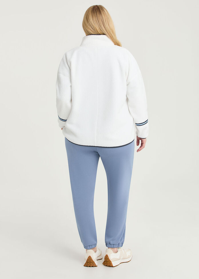 Plush Half Zip Sherpa Fleece Top, , hi-res