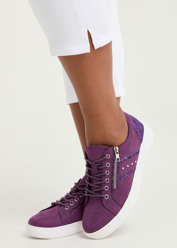 Glitter Side Zip Sneaker, , hi-res