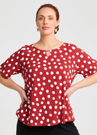 Plus Size Natural Sicilian Spot Top