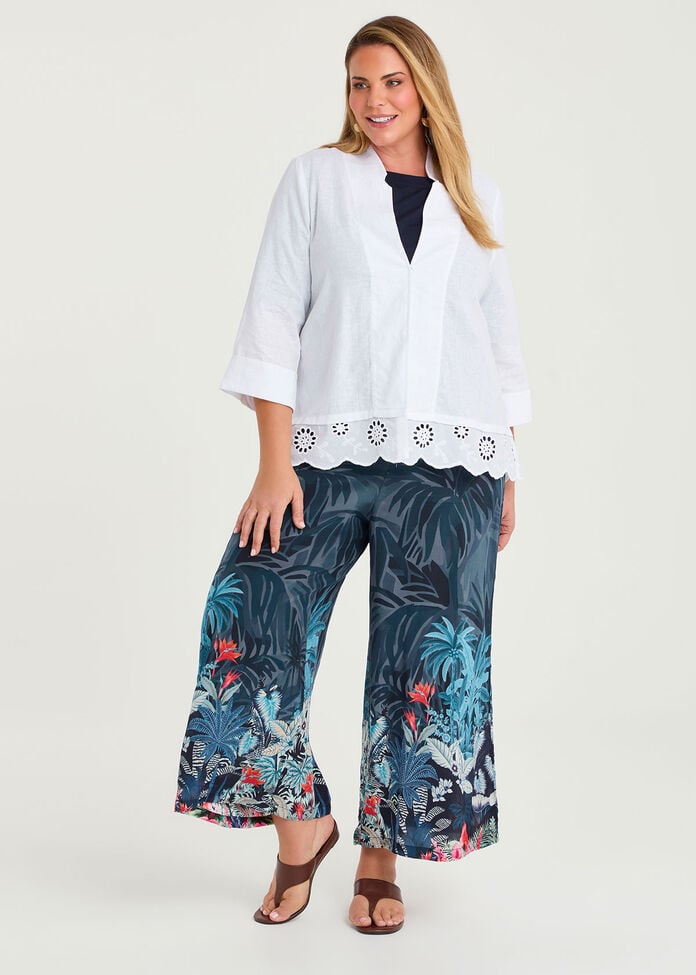 Linen Alexa Broderie Jacket, , hi-res