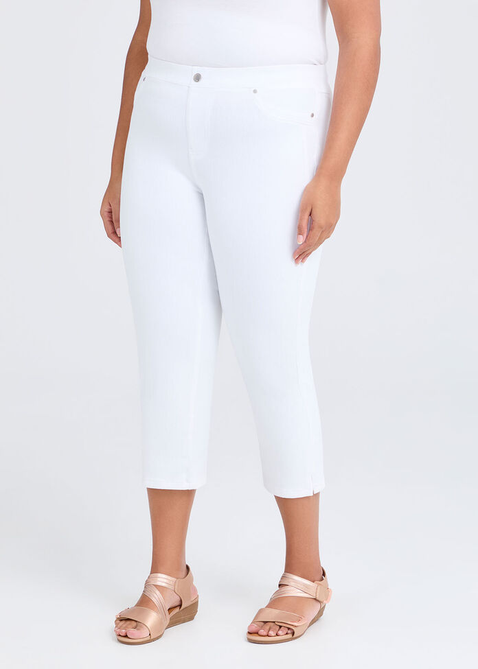Jeggings Plus Size White Cropped Jeans Ladies Summer Crop Jeggings