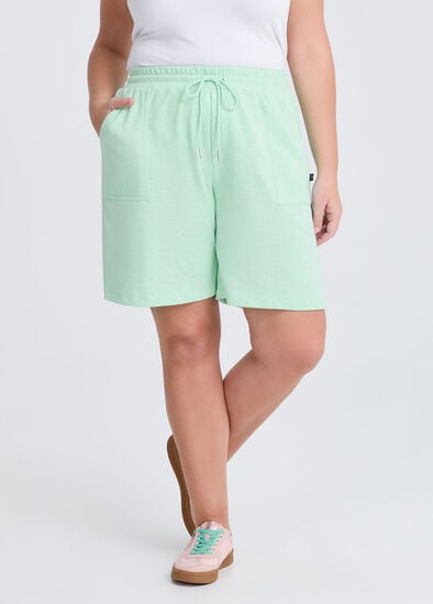 Plus Size Pull On Sweat Short