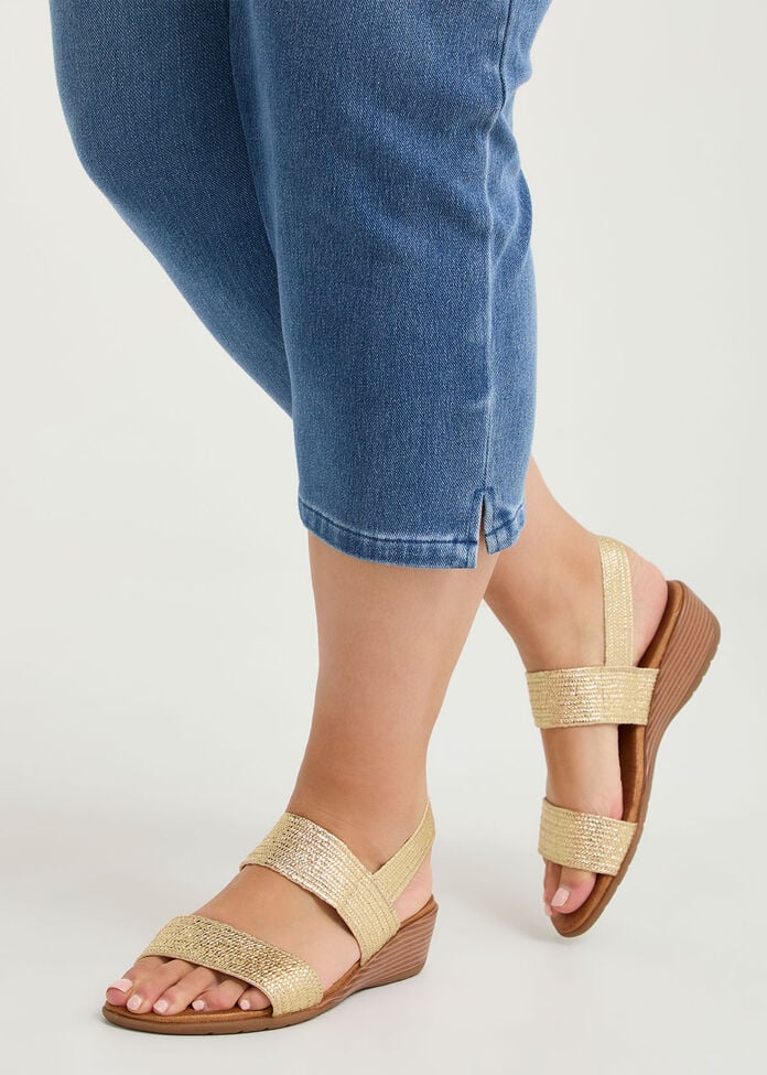 Elastic Wedge Sandal, , hi-res