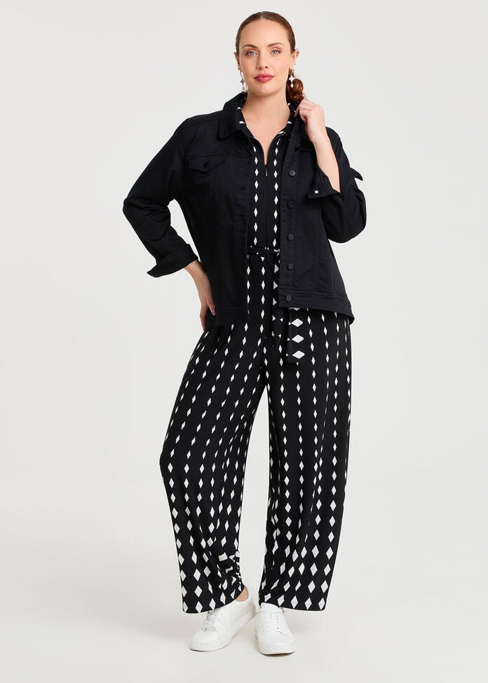 Derby Stripe Zip Event Jumpsuit, , hi-res