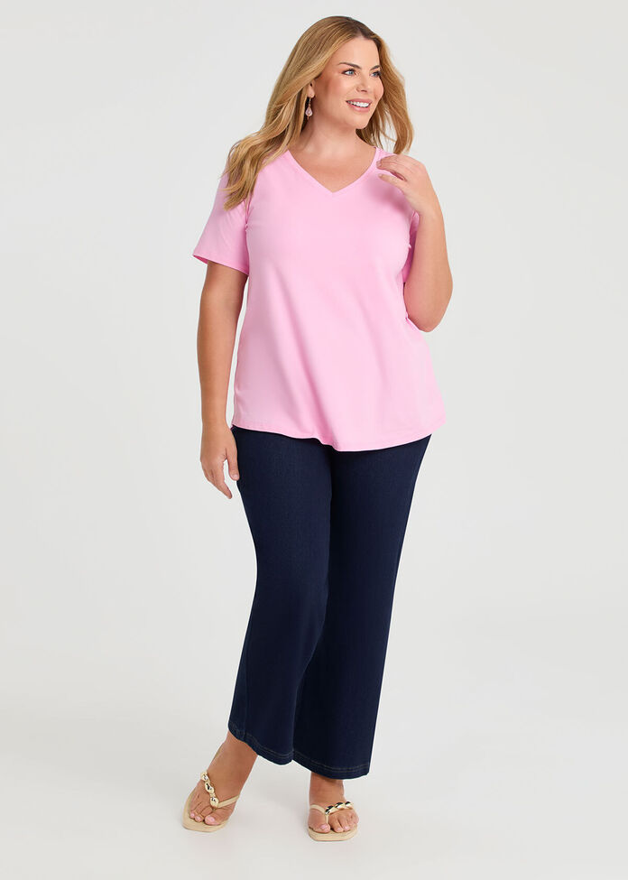 Organic Cotton V-neck T-shirt, , hi-res