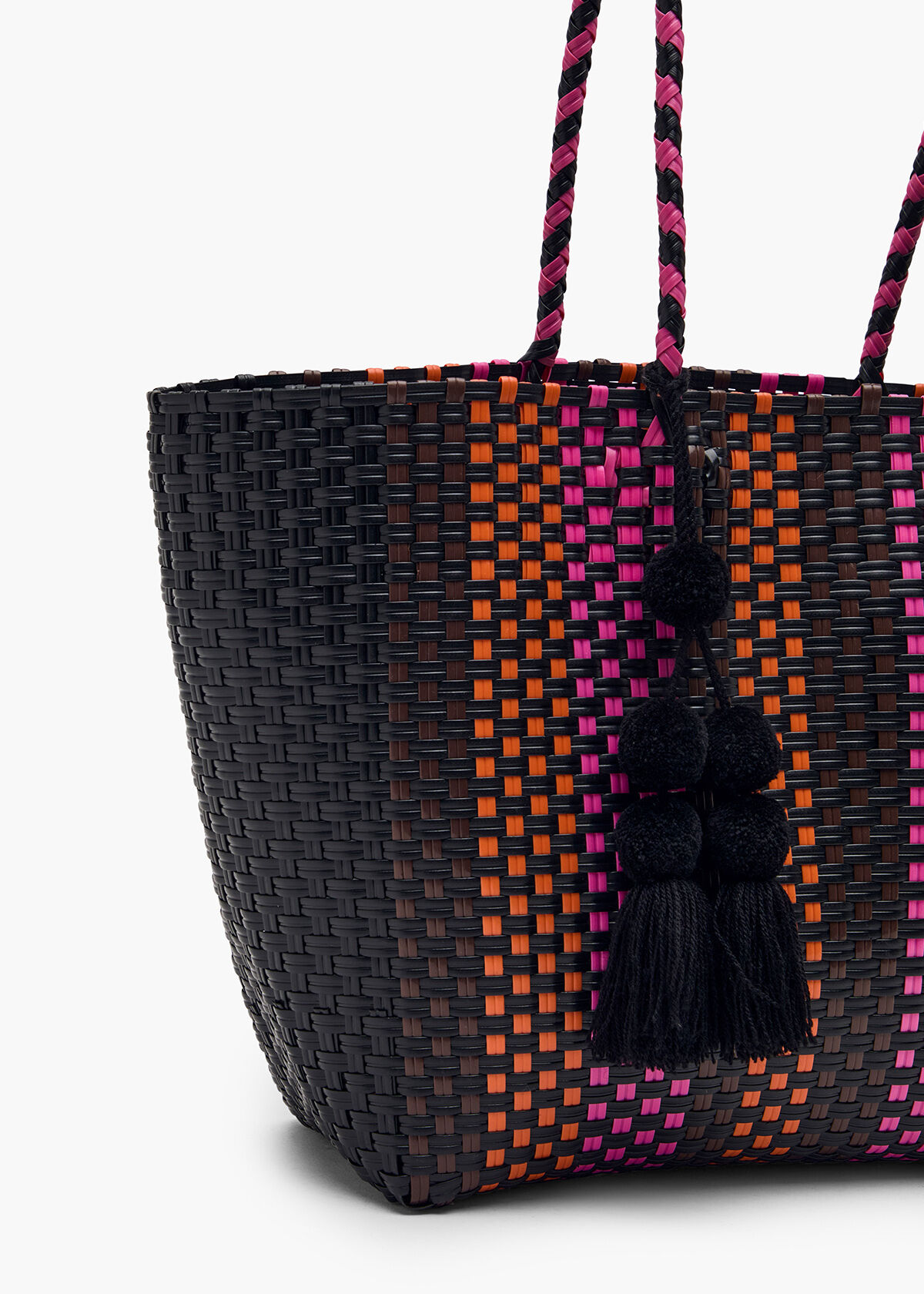 Basket weave tote bags discount