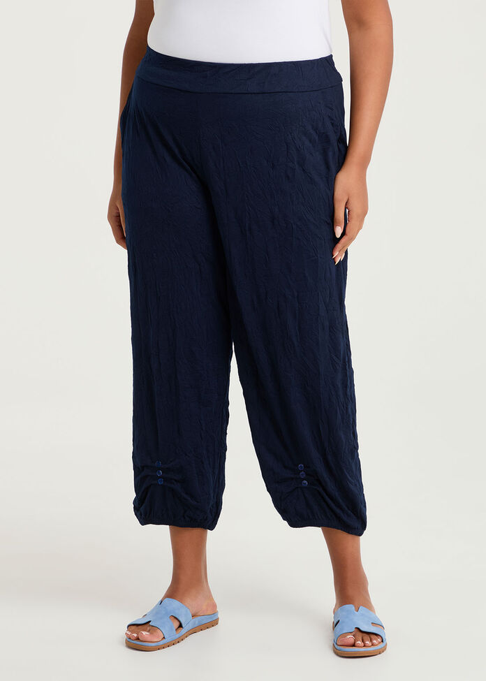 Crush Tuck Lantern Crop Pant, , hi-res