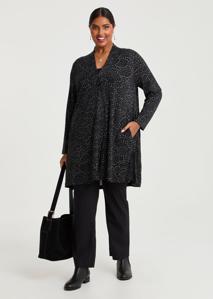 Pleat Back Snug Cardigan, , hi-res