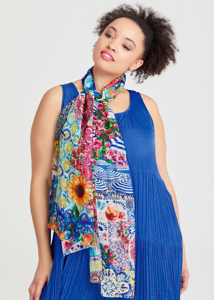 Coastal Silk Scarf, , hi-res
