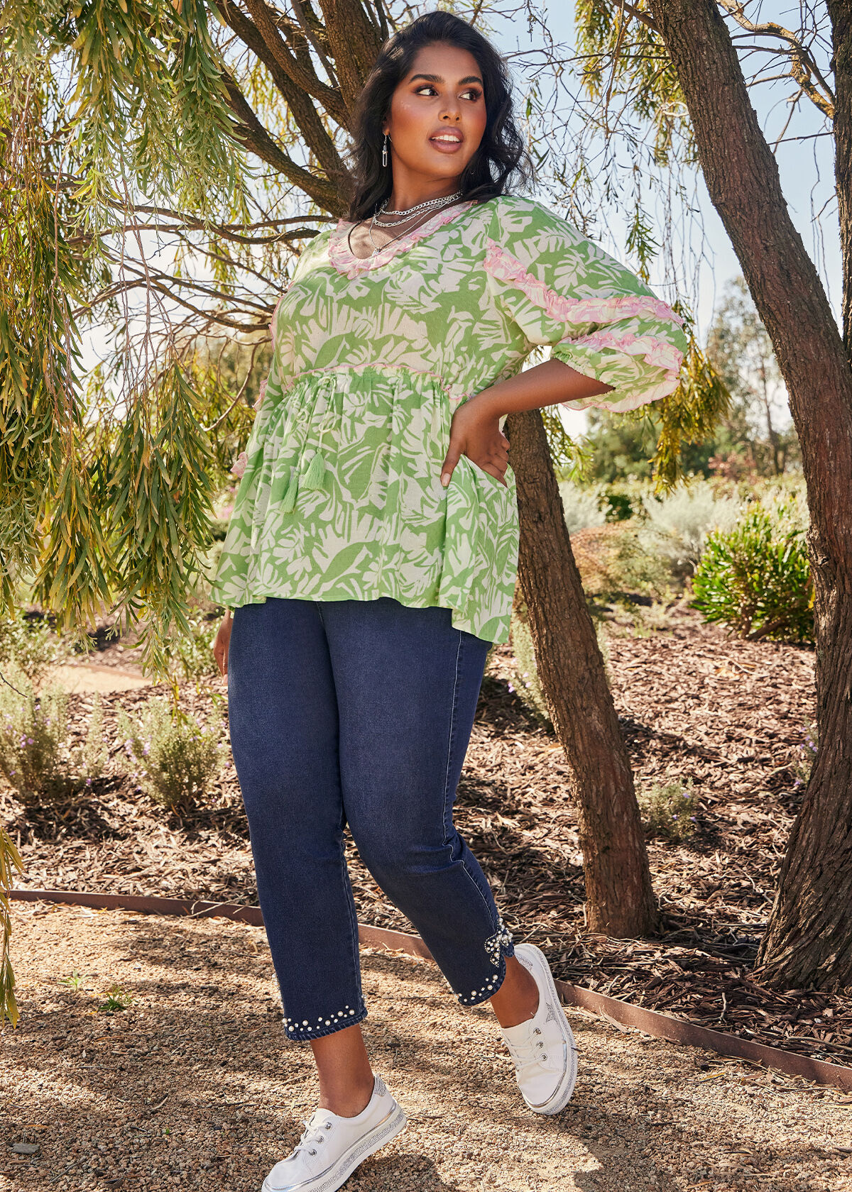 Pearl hem jeans sales