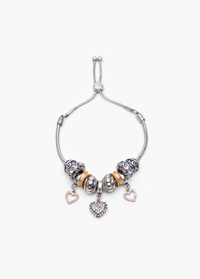Two Tone Charm Bracelet