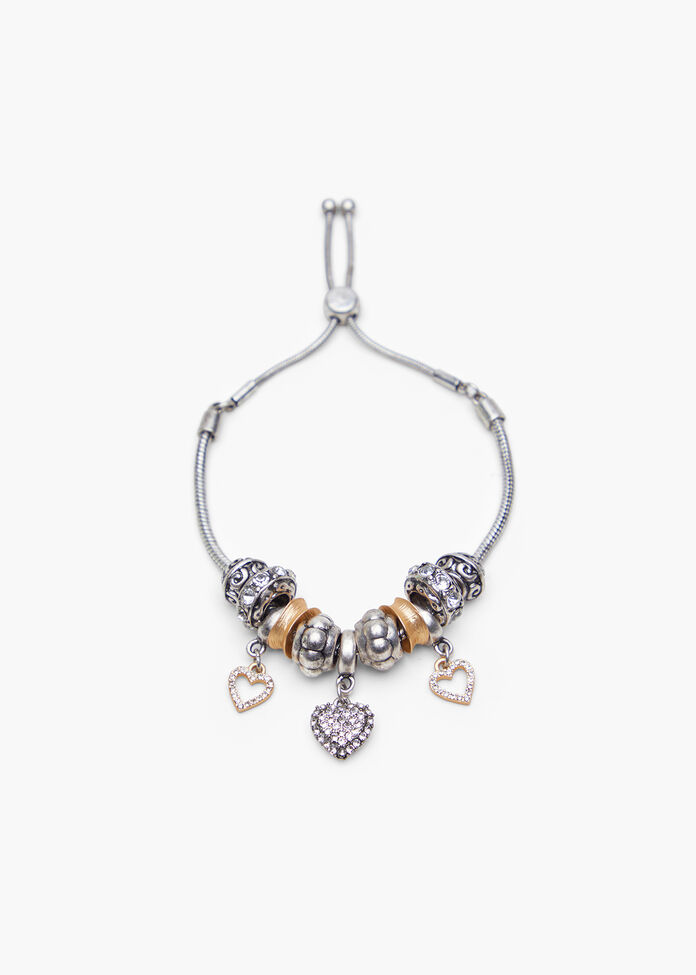 Two Tone Charm Bracelet, , hi-res