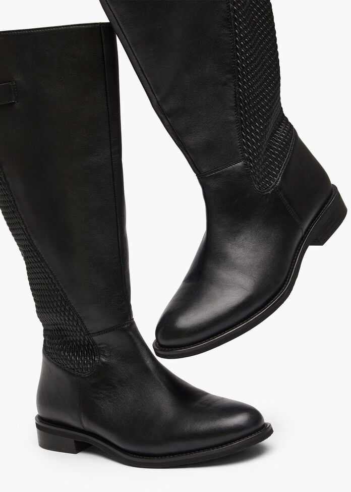 Leather Stretch Knee Boot, , hi-res