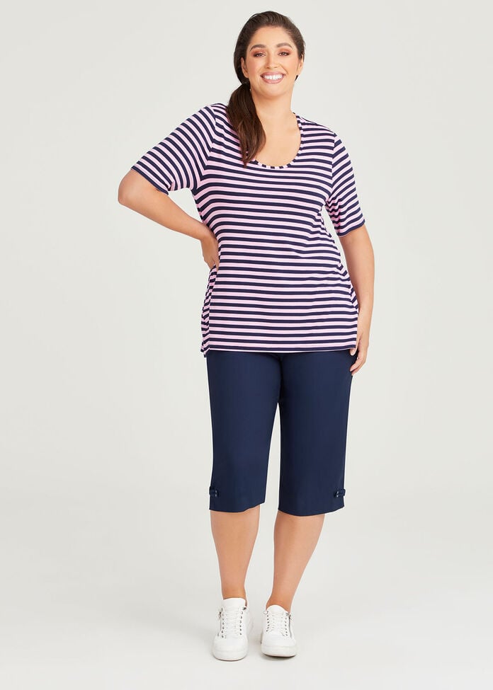 Natural Stripe Essential T-Shirt, , hi-res