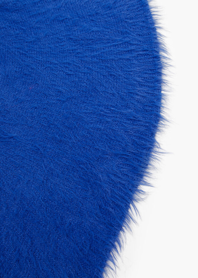 Shop Plus Size Light Fuzzy Cascading Vest, Blue | Taking Shape NZ