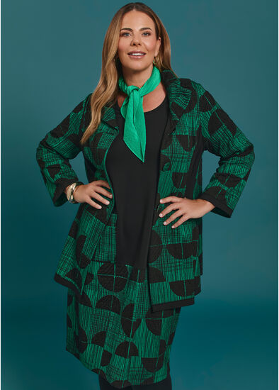Plus Size Eclipse Swing Jacquard Jacket