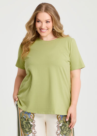 Plus Size Good Earth Australian Cotton Crew Neck T-shirt