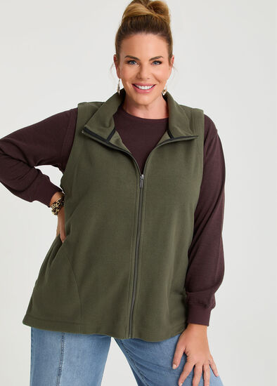 Plus Size Polar Fleece Vest