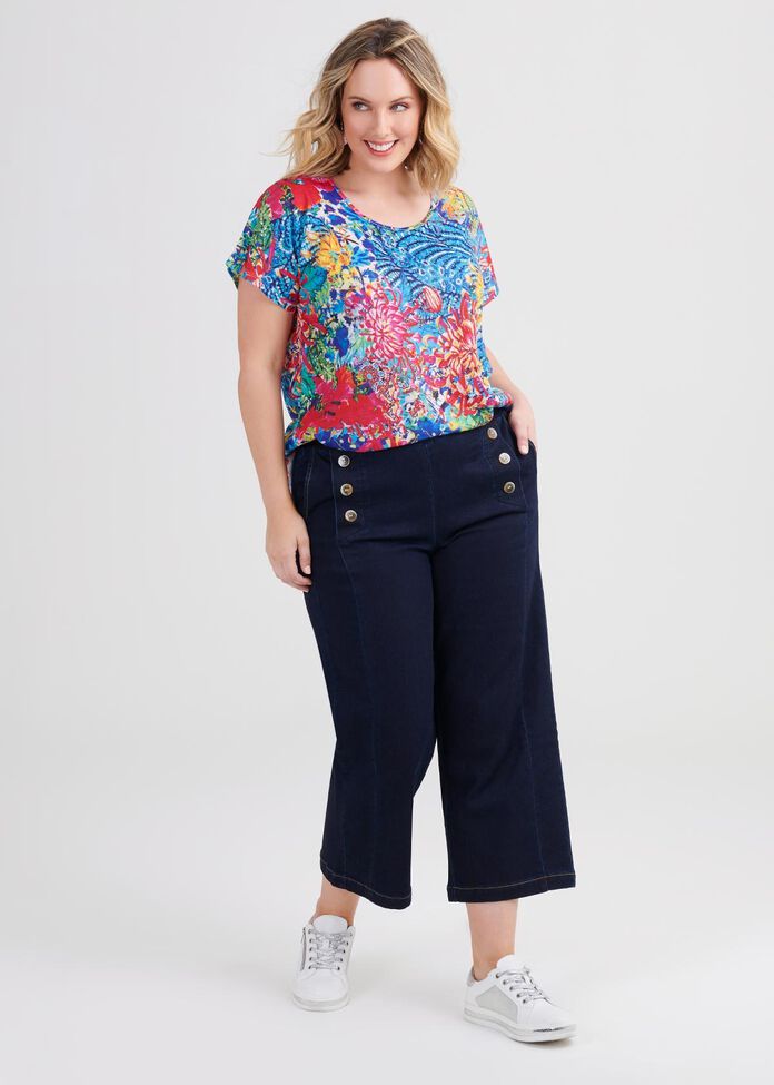 Floral Knit Top, , hi-res