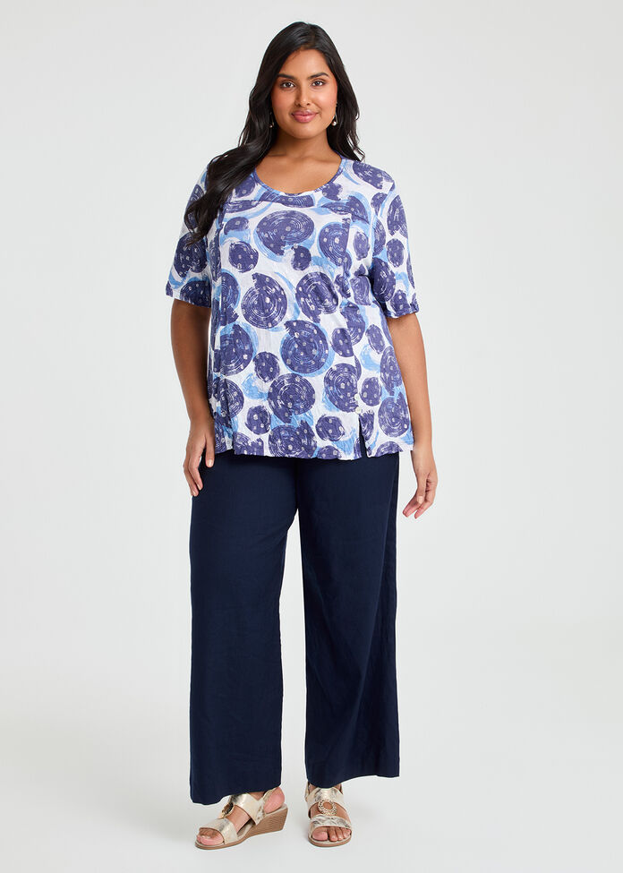 Bamboo Indigo Spot Top, , hi-res