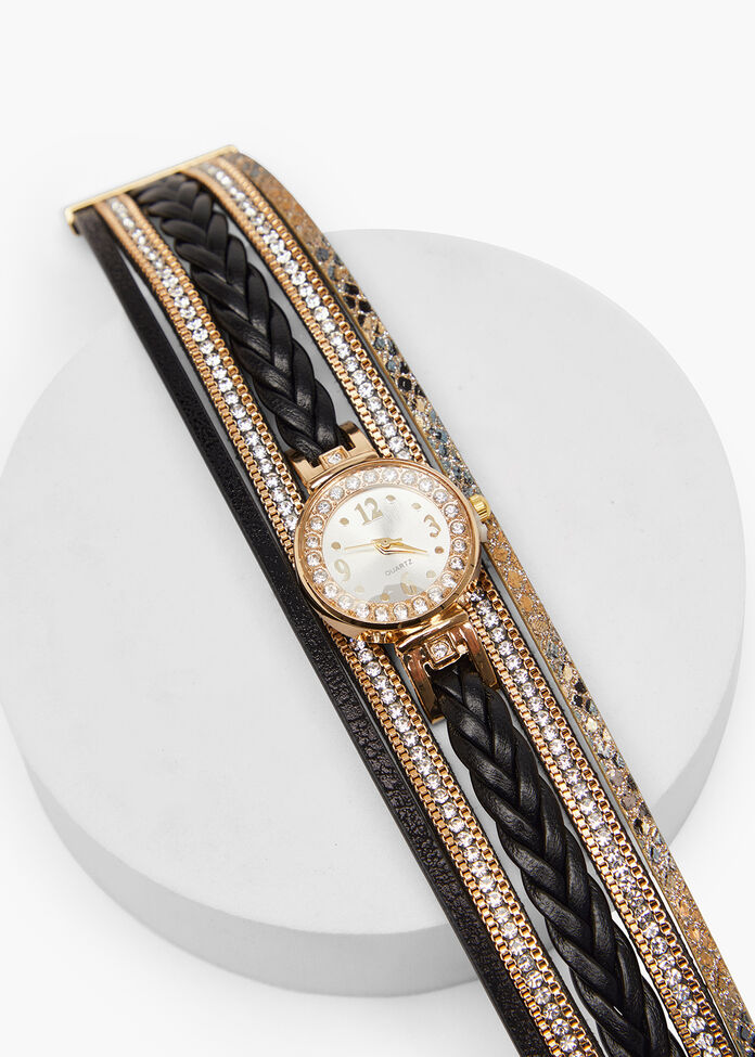 Metallic Clasp Watch, , hi-res