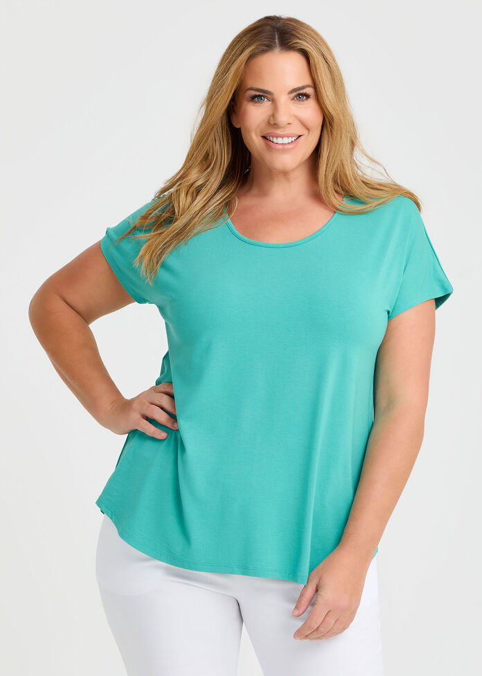 Natural Round Neck Everyday T-shirt, , hi-res