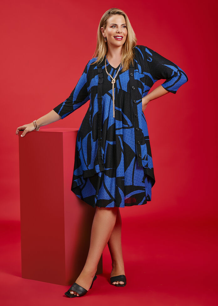 Grosgrain Trim Tulip Cardigan, , hi-res