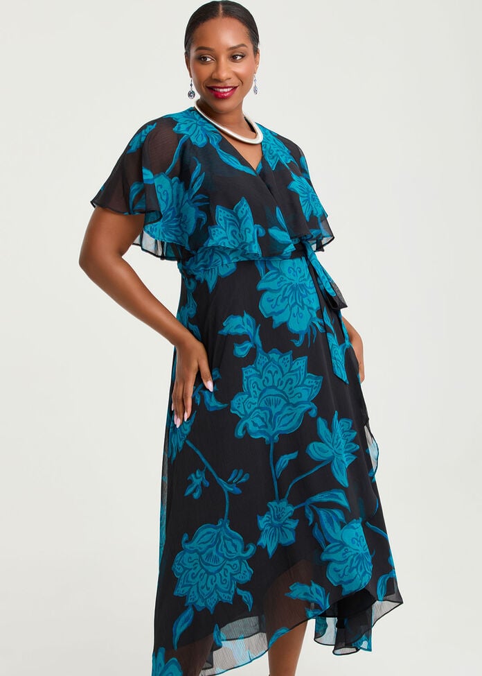 Livia Floral Wrap Maxi Dress, , hi-res