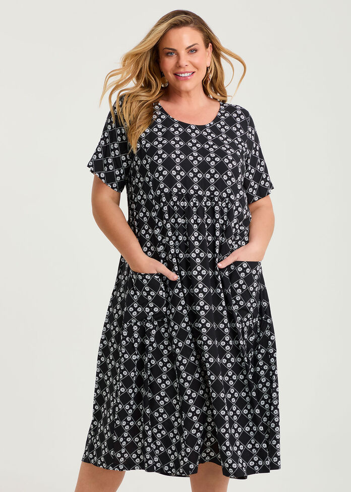 Natural Pocket Midi Dress, , hi-res