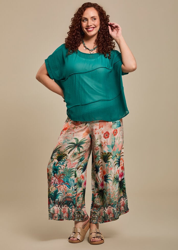 Chiffon Miley Overtop, TEAL GREEN, hi-res