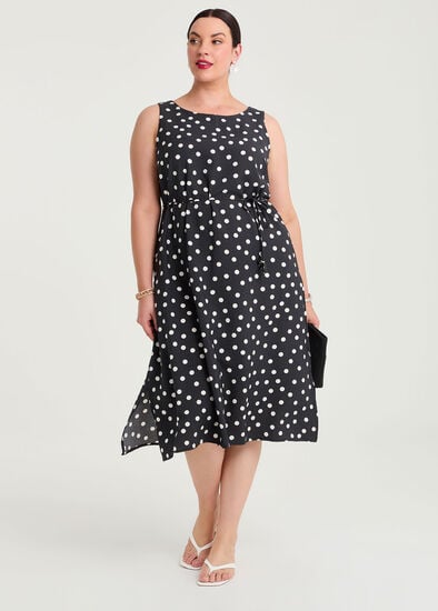 Plus Size Julia Polka Dot Midi Dress