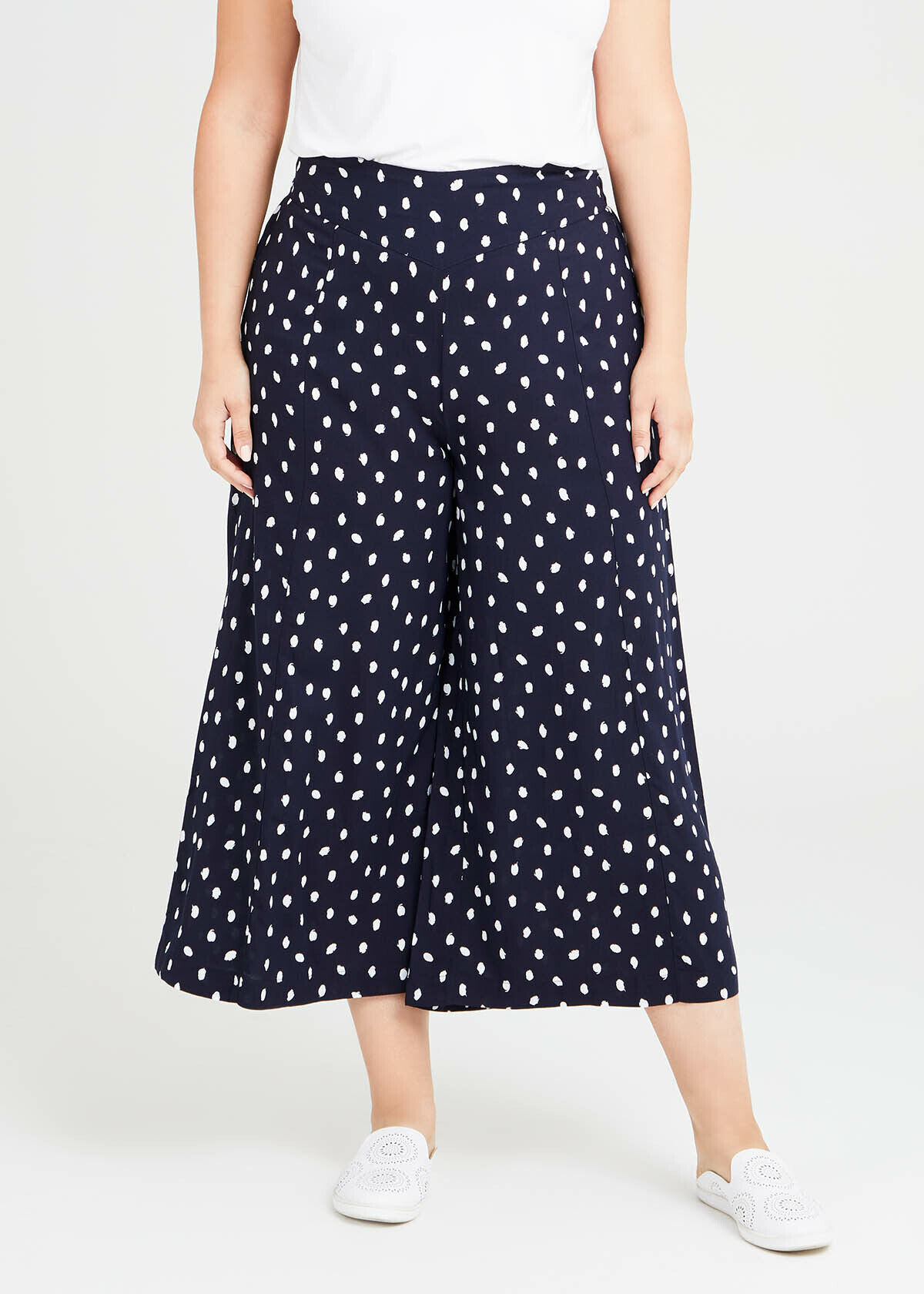 Shop Natural Spot Wide Leg Pant in 