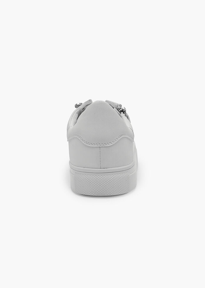 White Side Zip Sneaker, , hi-res