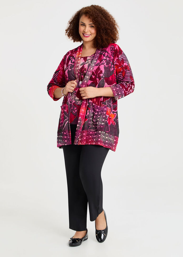 Floral Flame Burnout Tunic, , hi-res