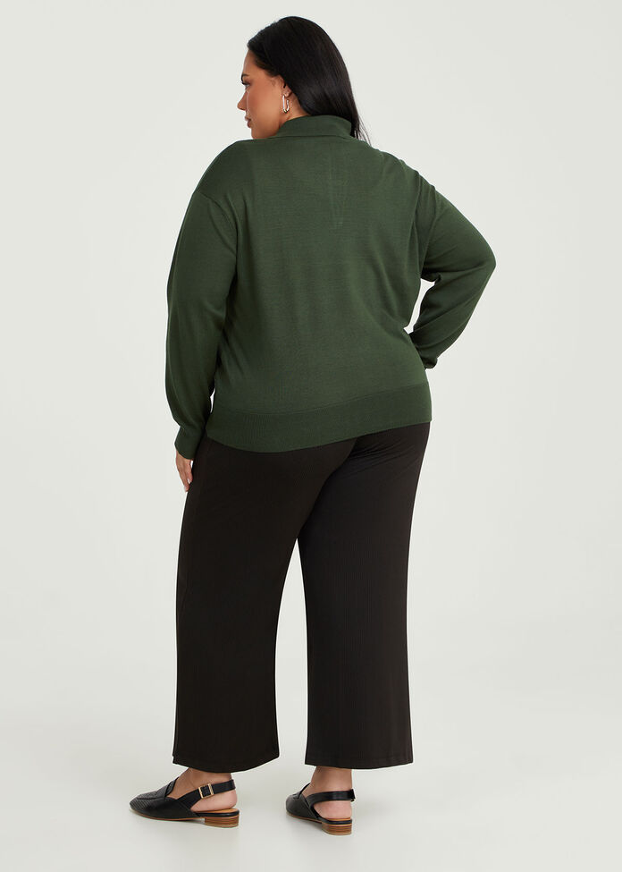 Polo Collar Natural Jumper, , hi-res