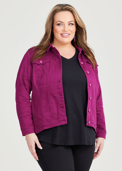 Plus Size Coloured Best Fit Denim Jacket