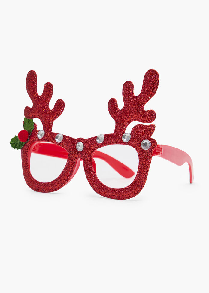 Christmas Reindeer Glasses, , hi-res