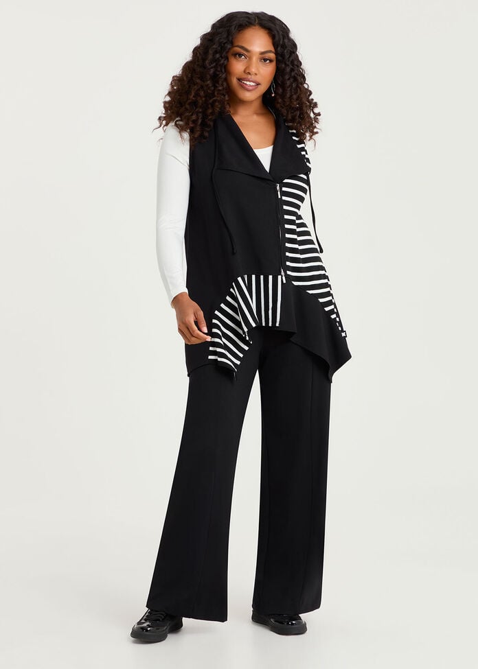 Natural Cala Stripe Splice Vest, , hi-res