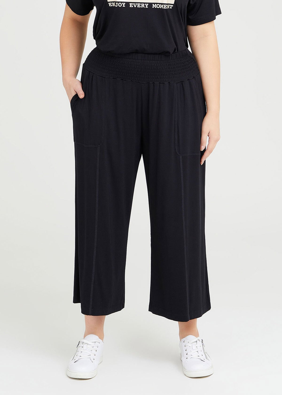 Wide leg capri pants on sale plus size