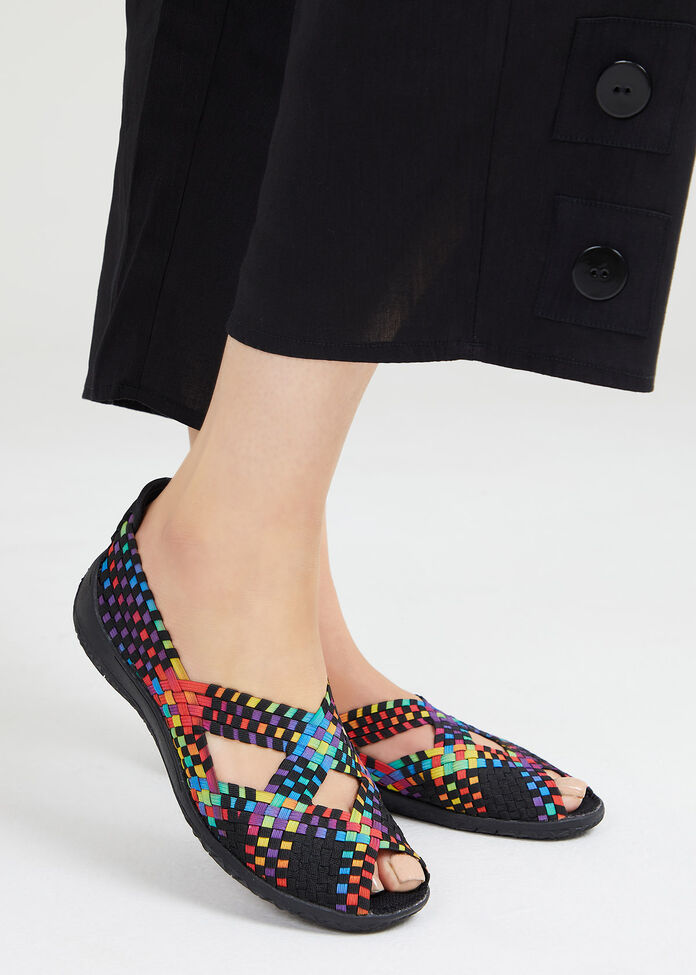 Shop Woven Stretch Covered Sandal Comfortable Shoes Taking Shape AU