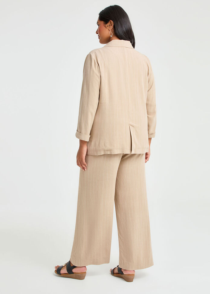 Bienne Natural Pinstripe Blazer, , hi-res