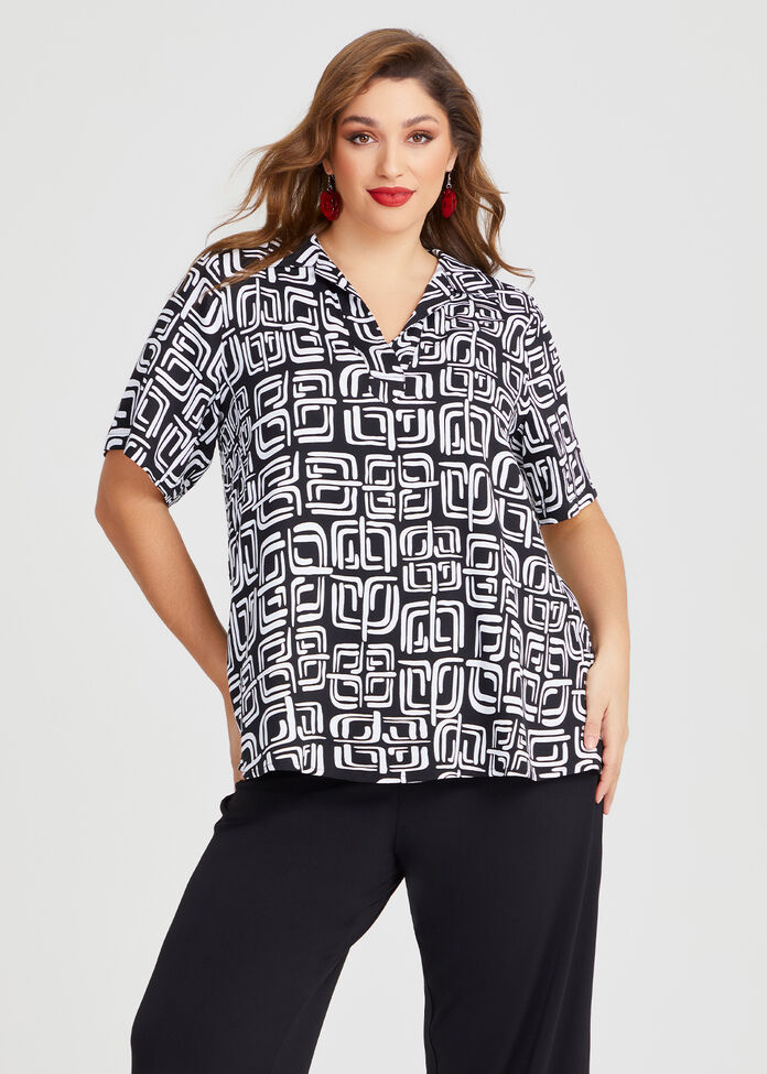 Natural Absolute Satin Collar Top, , hi-res