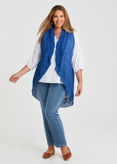 Plus Size Summer Cascading Vest