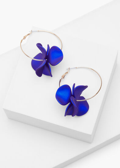 Petal Drop Hoop Earrings