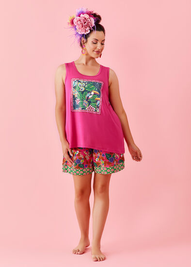 Plus Size Toucan Jungle Pyjama Short