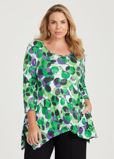 Plus Size Bamboo & Foil Crush Top