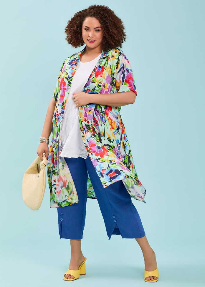 Natural Summer Abstract Shirt, , hi-res