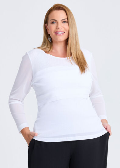 Plus Size Alla Mesh Colosseum Top