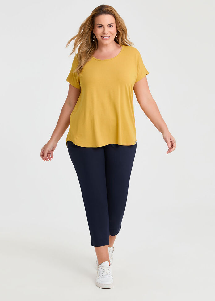 Natural Round Neck Everyday T-shirt, , hi-res